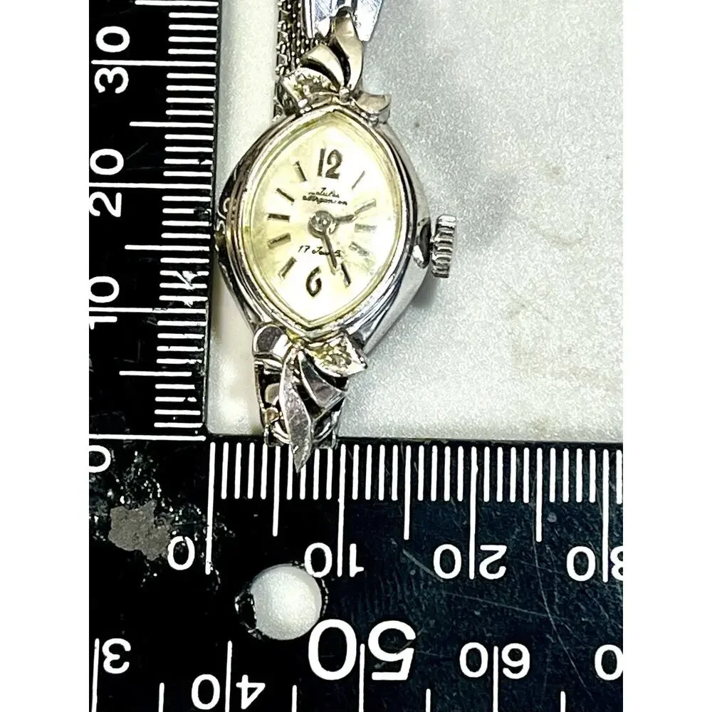 Jules Jurgensen 17 Jewels Watch Vintage, Diamonds Works, Needs Battery